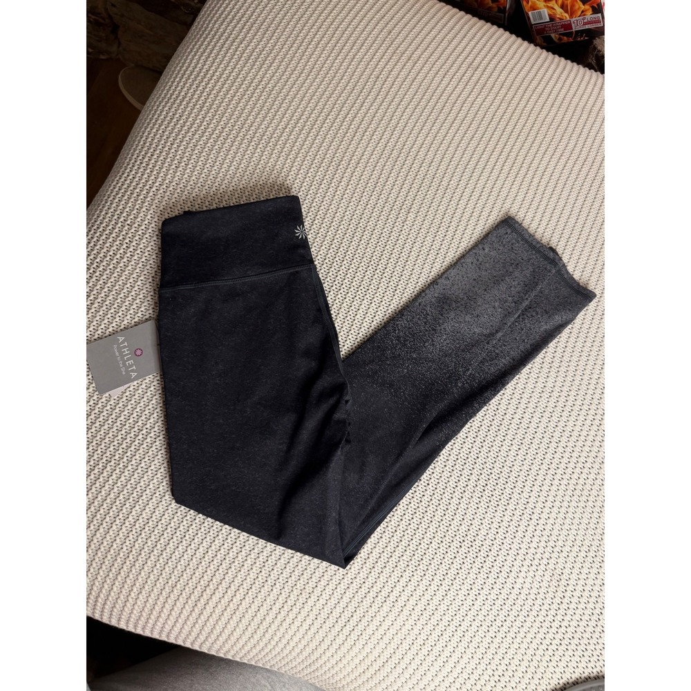 Athleta High Rise Glitter Chaturanga Tight Black Ombre Leggings 349190 S